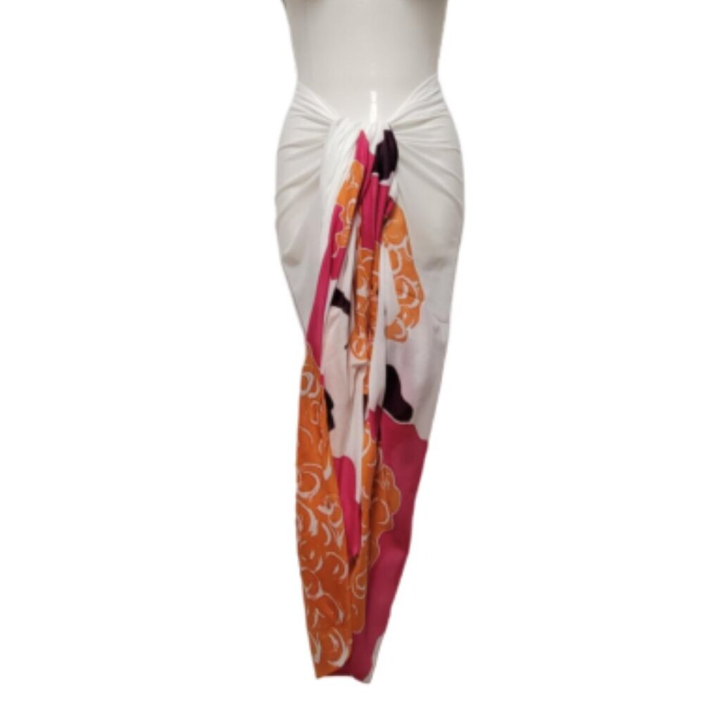 Womens Cotton Beach Wrap Sarong Handpainted Batik Wrapskirt Pareo Beachwear-NEW